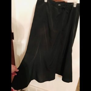 Vintage Flare-Hem Black Skirt